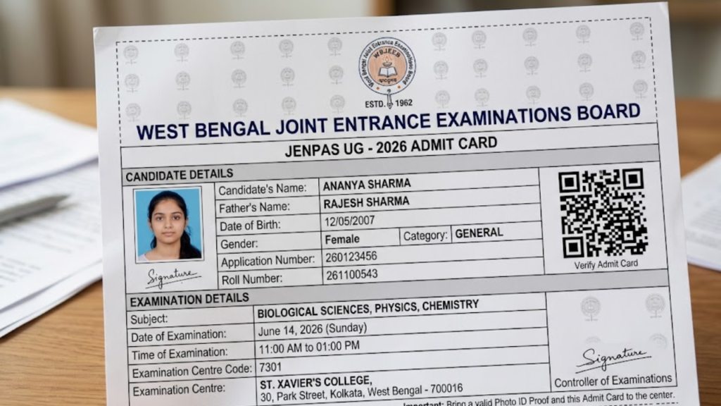 JENPAS UG Admit Card 2026