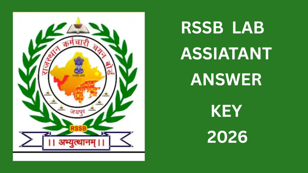 RSSB Lab Assistant Answer Key 2026